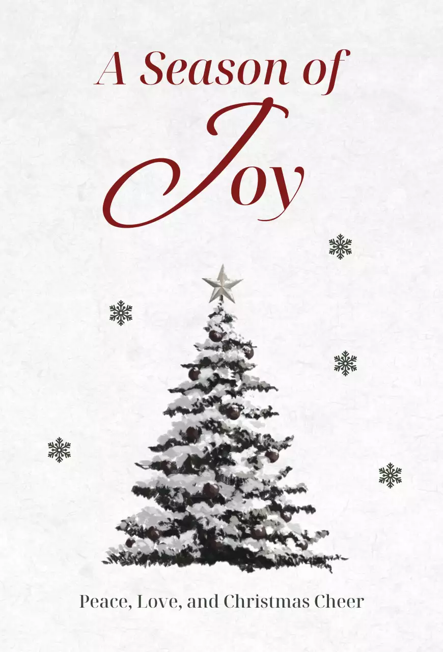 카키 클래식 크리스마스 엽서