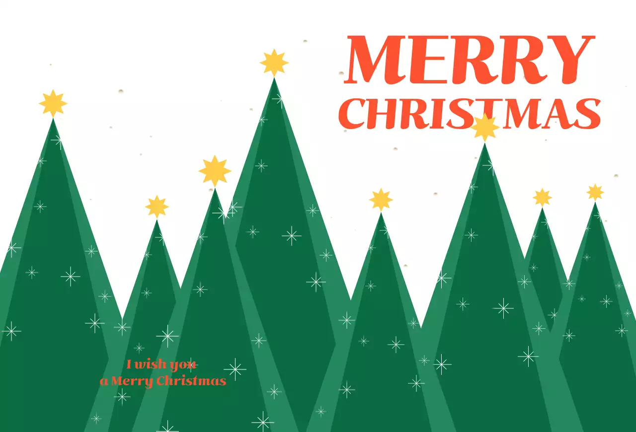 초록 심플 크리스마스 카드