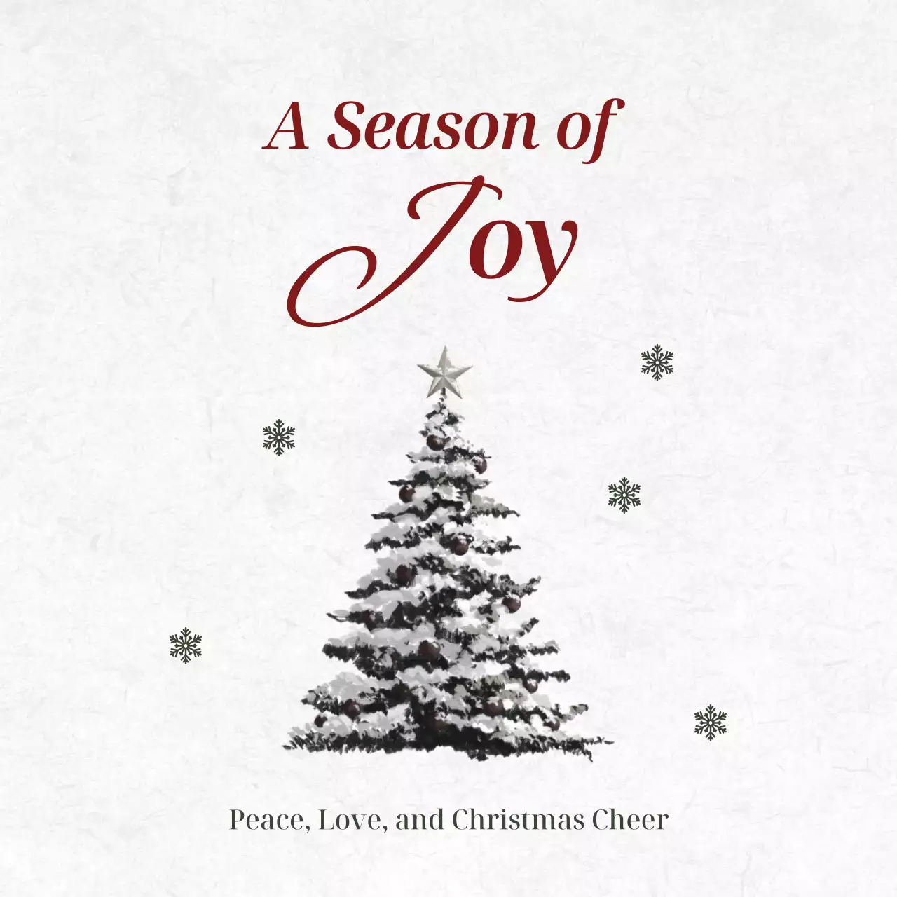 카키 클래식 크리스마스 엽서