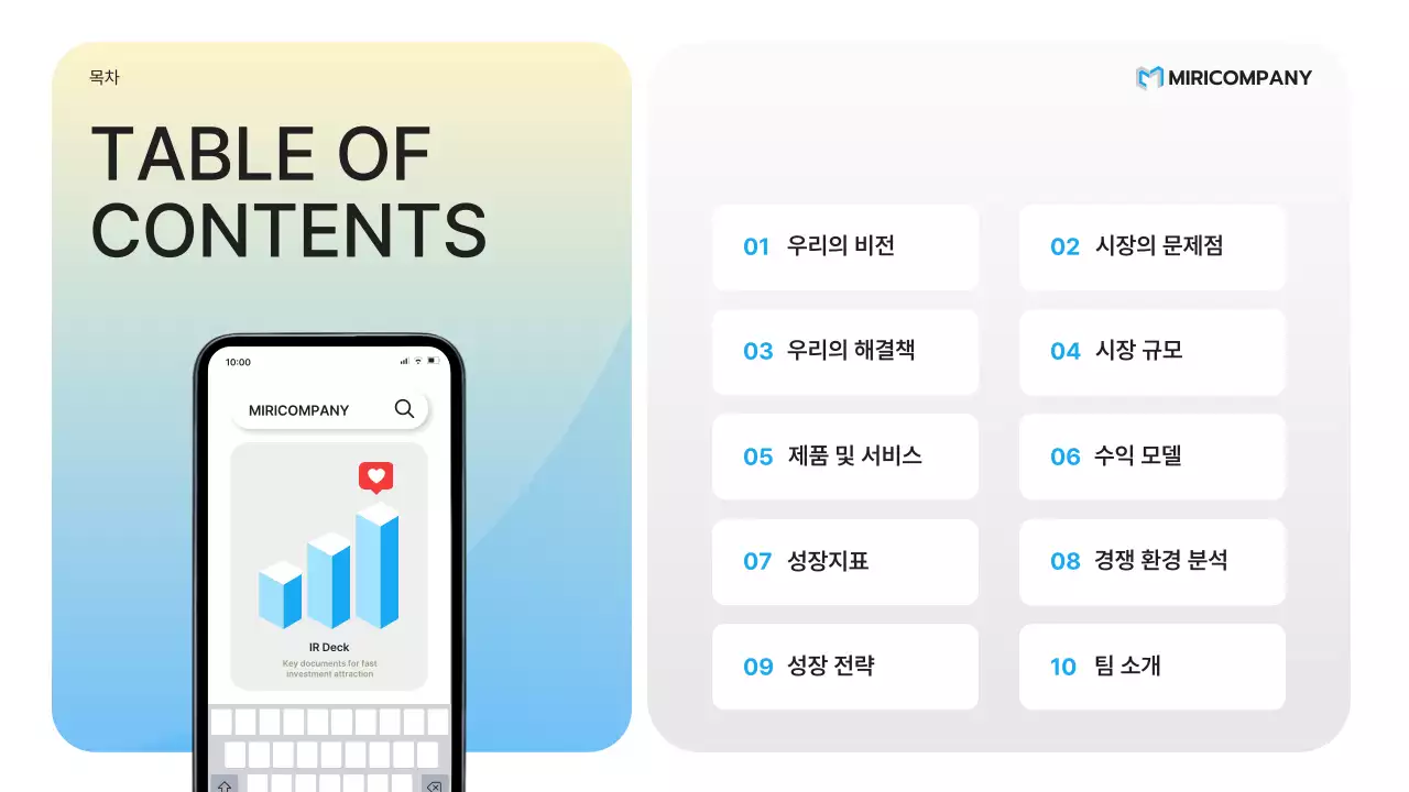 하늘색 모던 비즈니스 기획