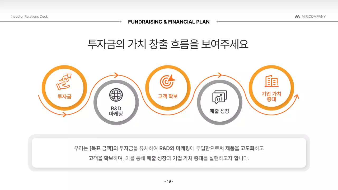 주황 모던 투자 설명서 홍보