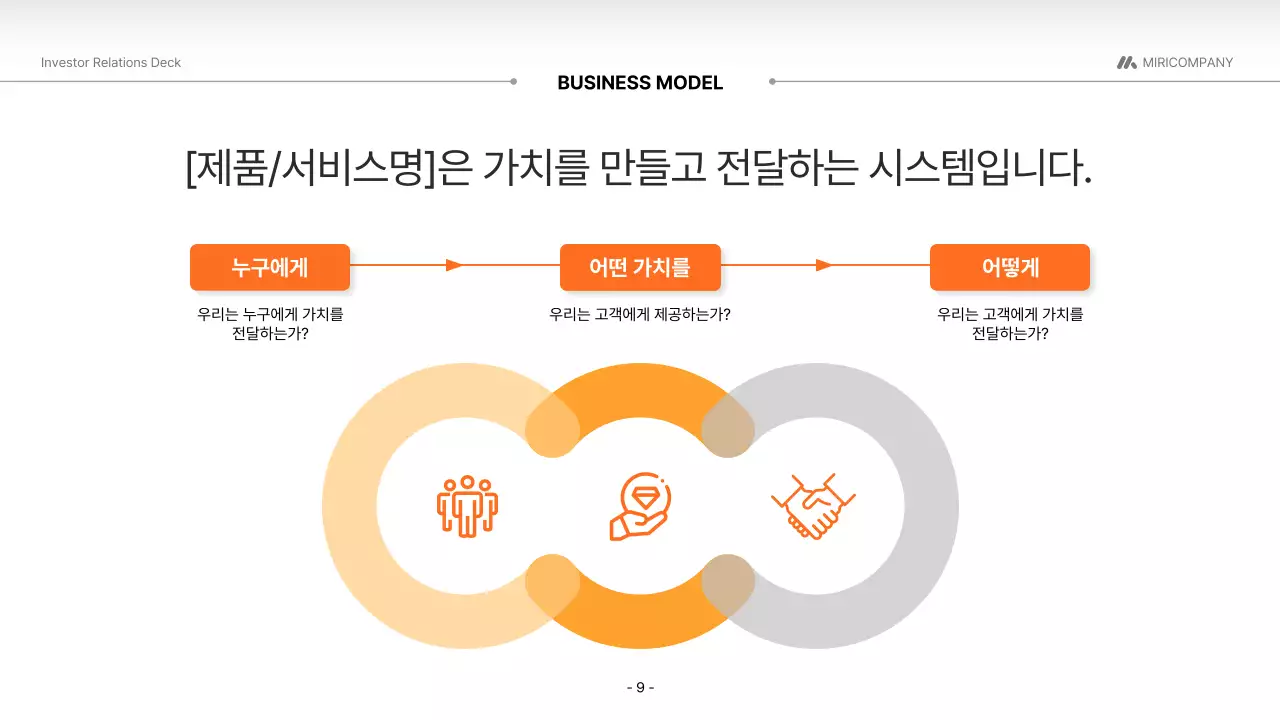 주황 모던 투자 설명서 홍보