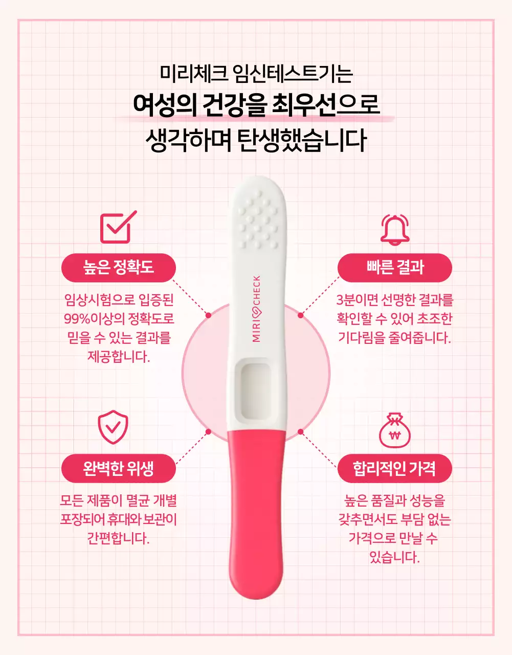 핑크 모던 건강 제품 홍보