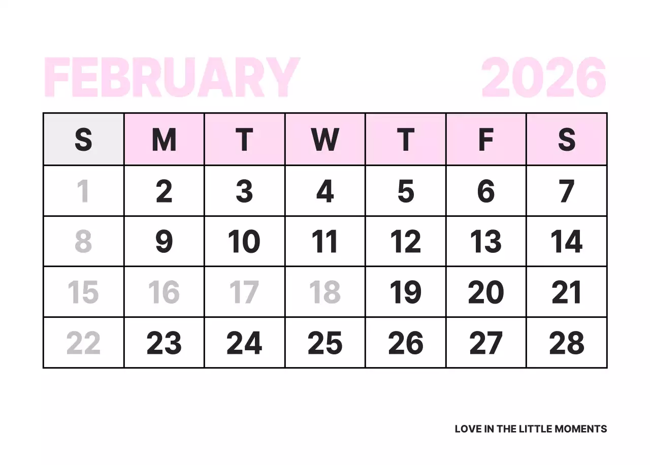 하늘색 모던 연간 계획 달력