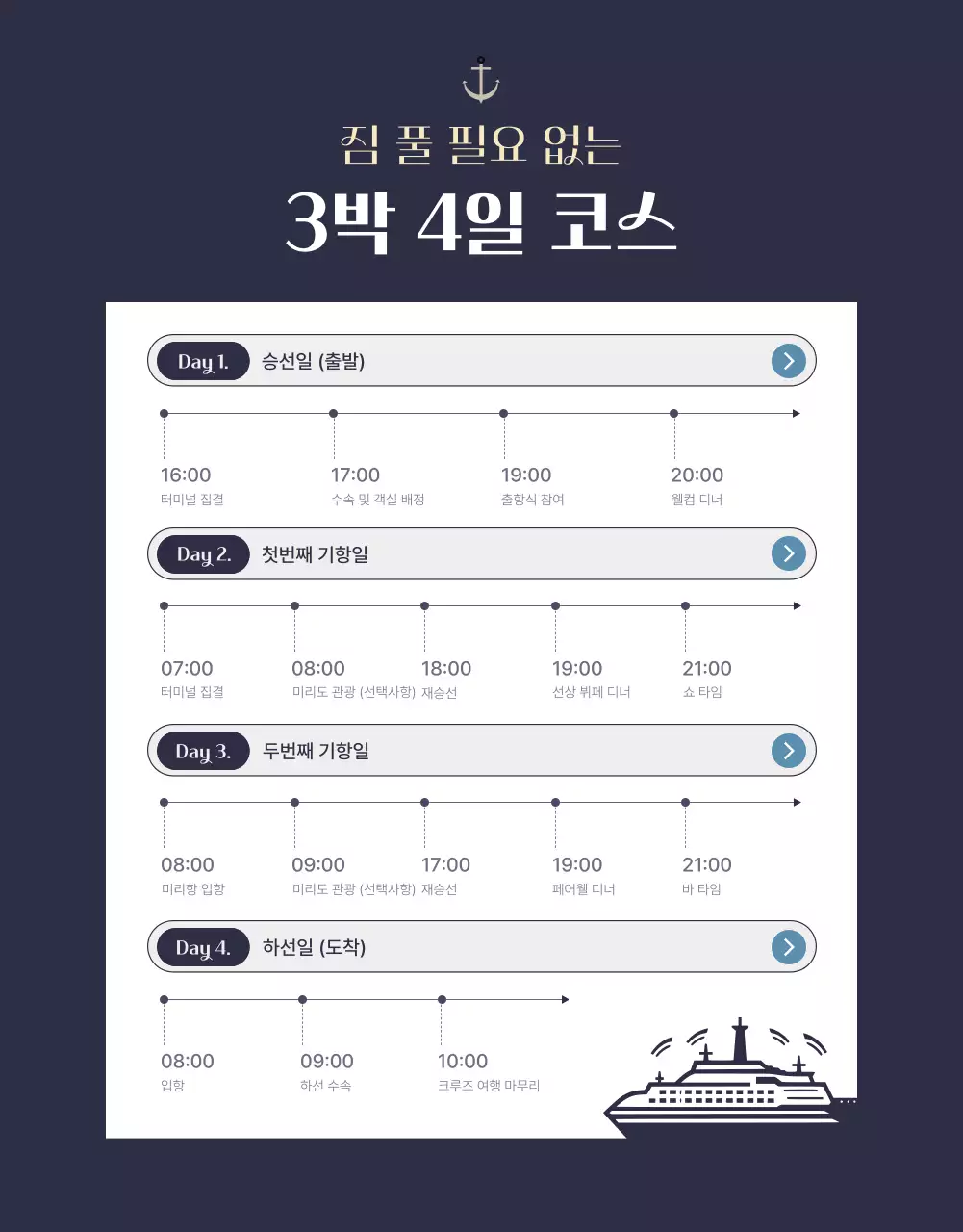 네이비 고급 여행 광고