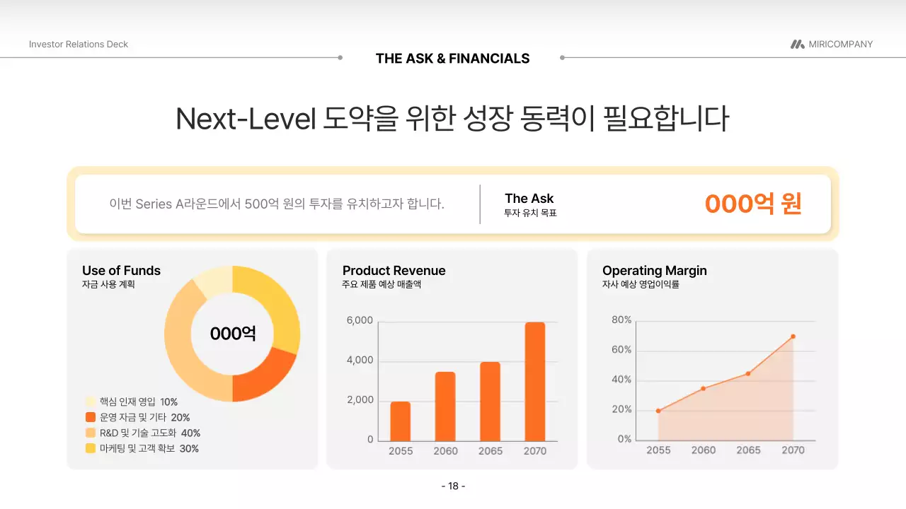 주황 모던 투자 설명서 홍보