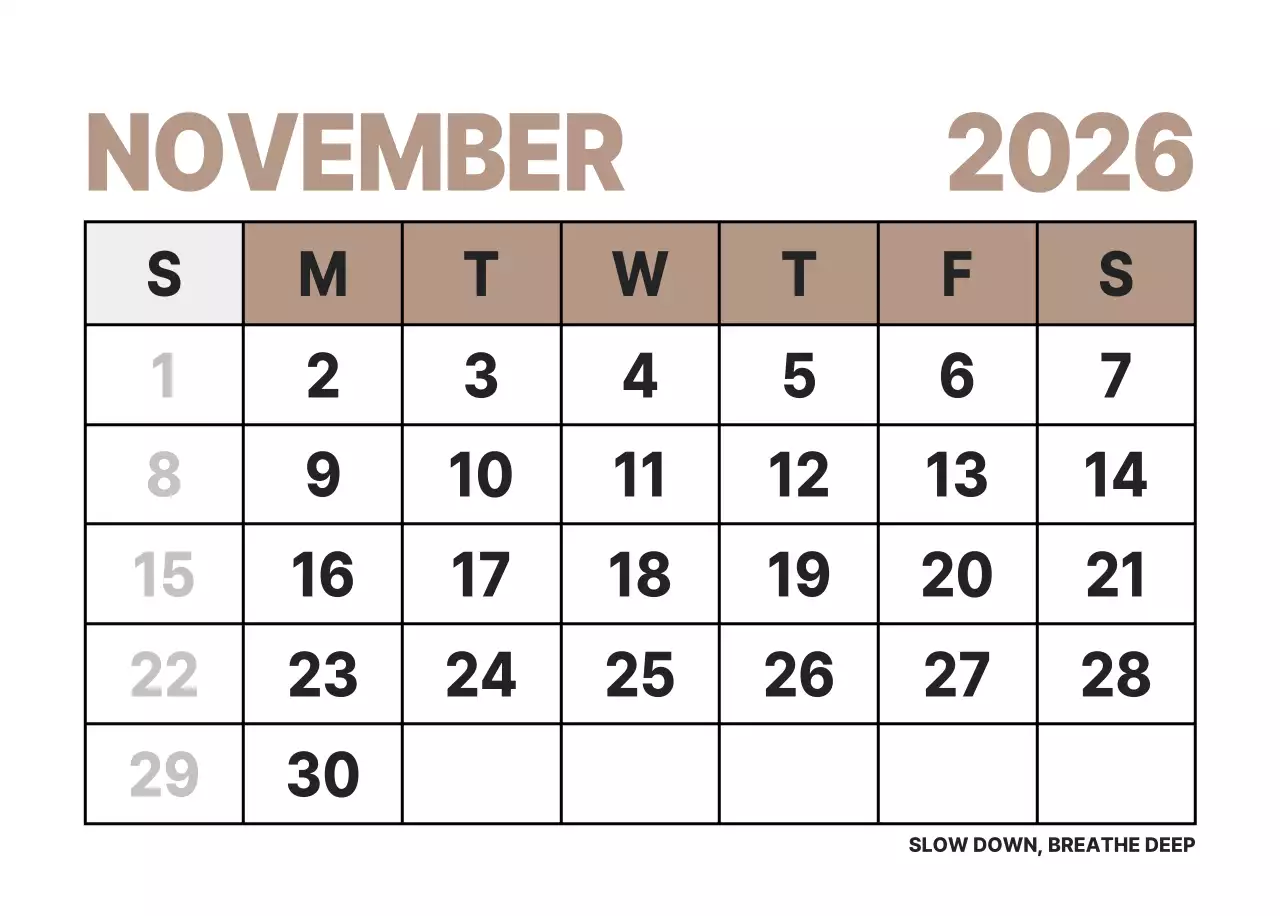 하늘색 모던 연간 계획 달력