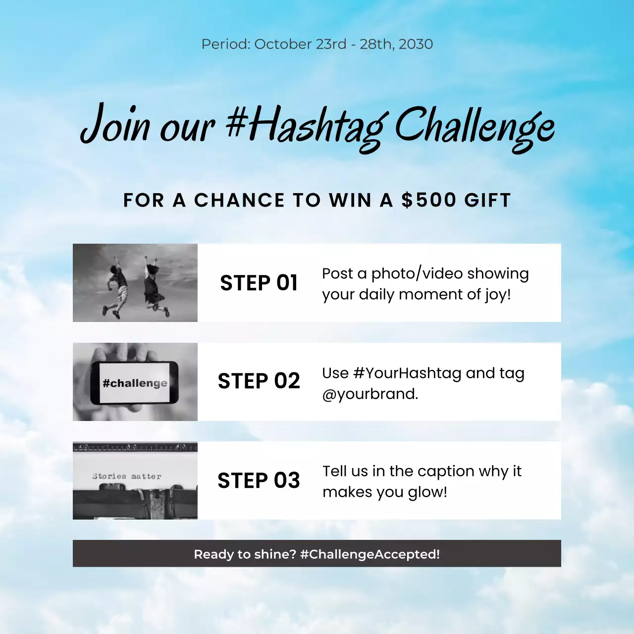 blue modern social media promotion