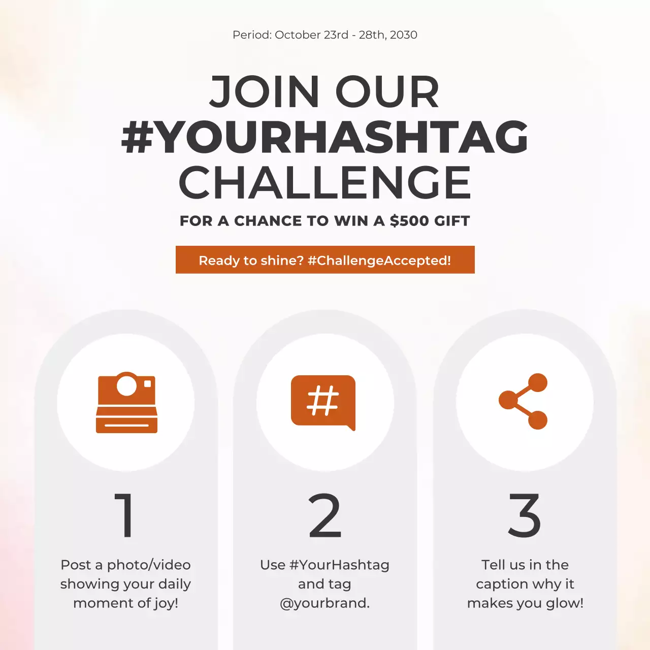 orange modern social media promotion