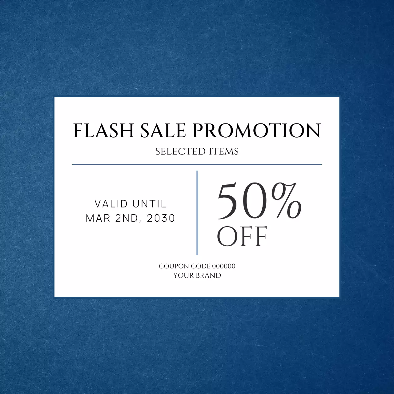 blue modern sale coupon promotion