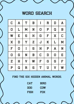 blue simple animal puzzle game