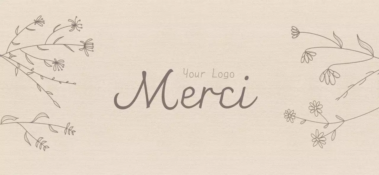 ベージュ クラシック 感謝状 カード 衣類パターン