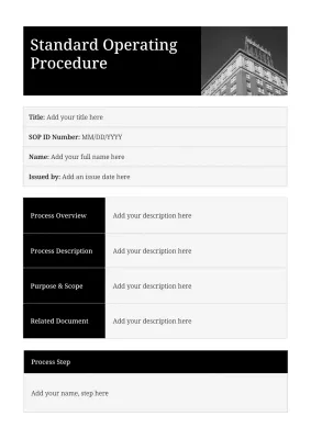 black professional procedure document