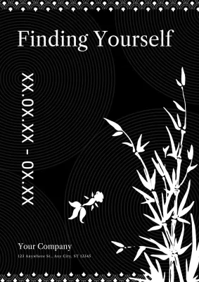 Black Minimalist Event Announcement Poster