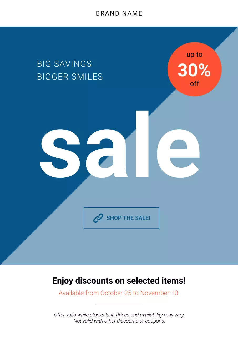 Blue Modern Sale Promotion