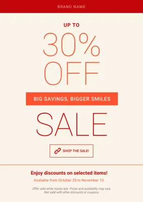 Red Modern Sale Promotion