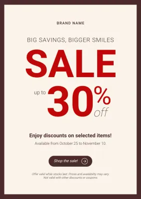 Beige Modern Sale Promotion