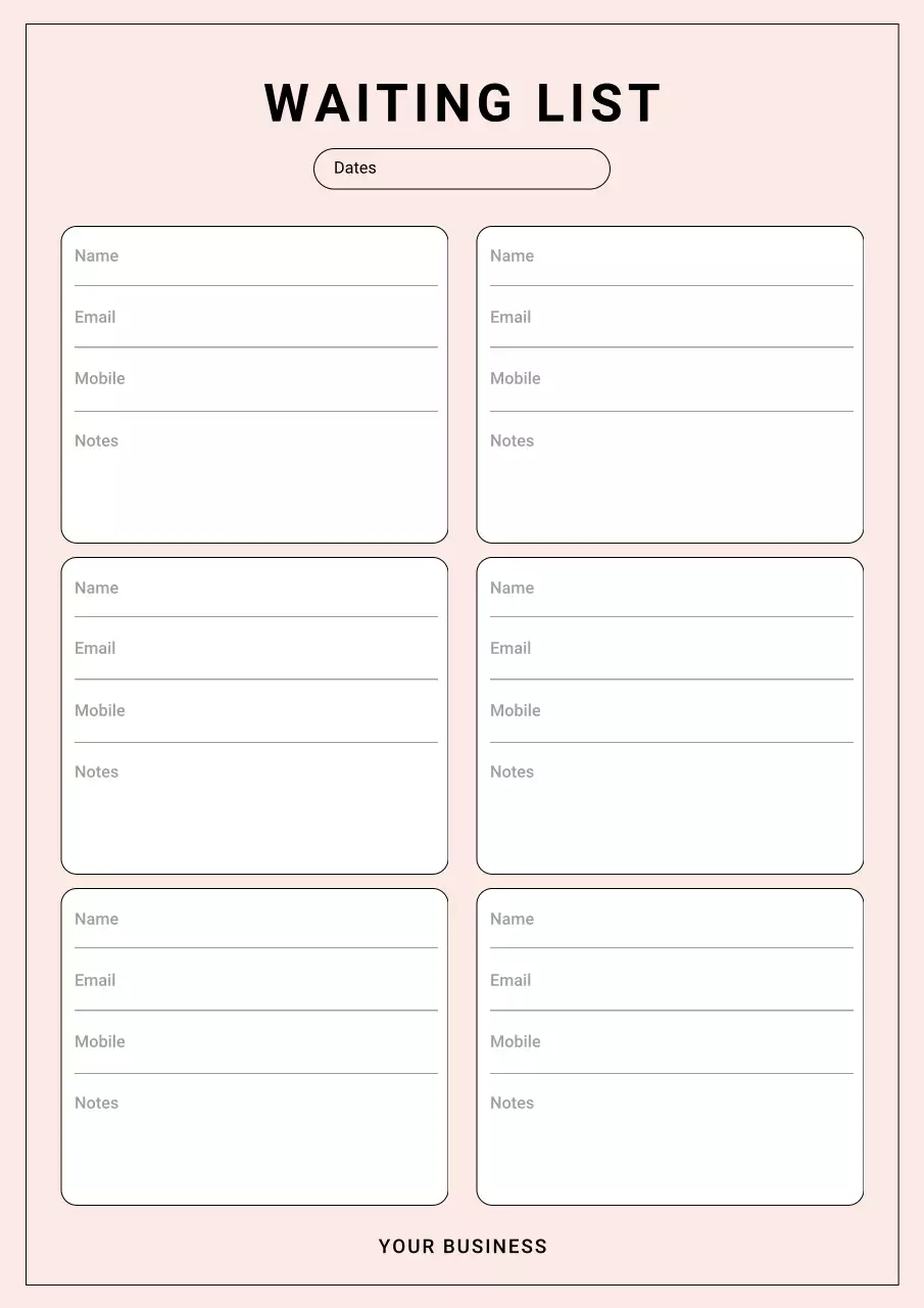 Peachy Minimal Waiting List