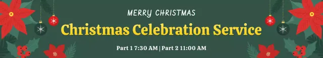 Banner de anúncio de Natal tradicional verde