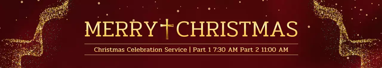 Banner de anúncio de Natal elegante marrom