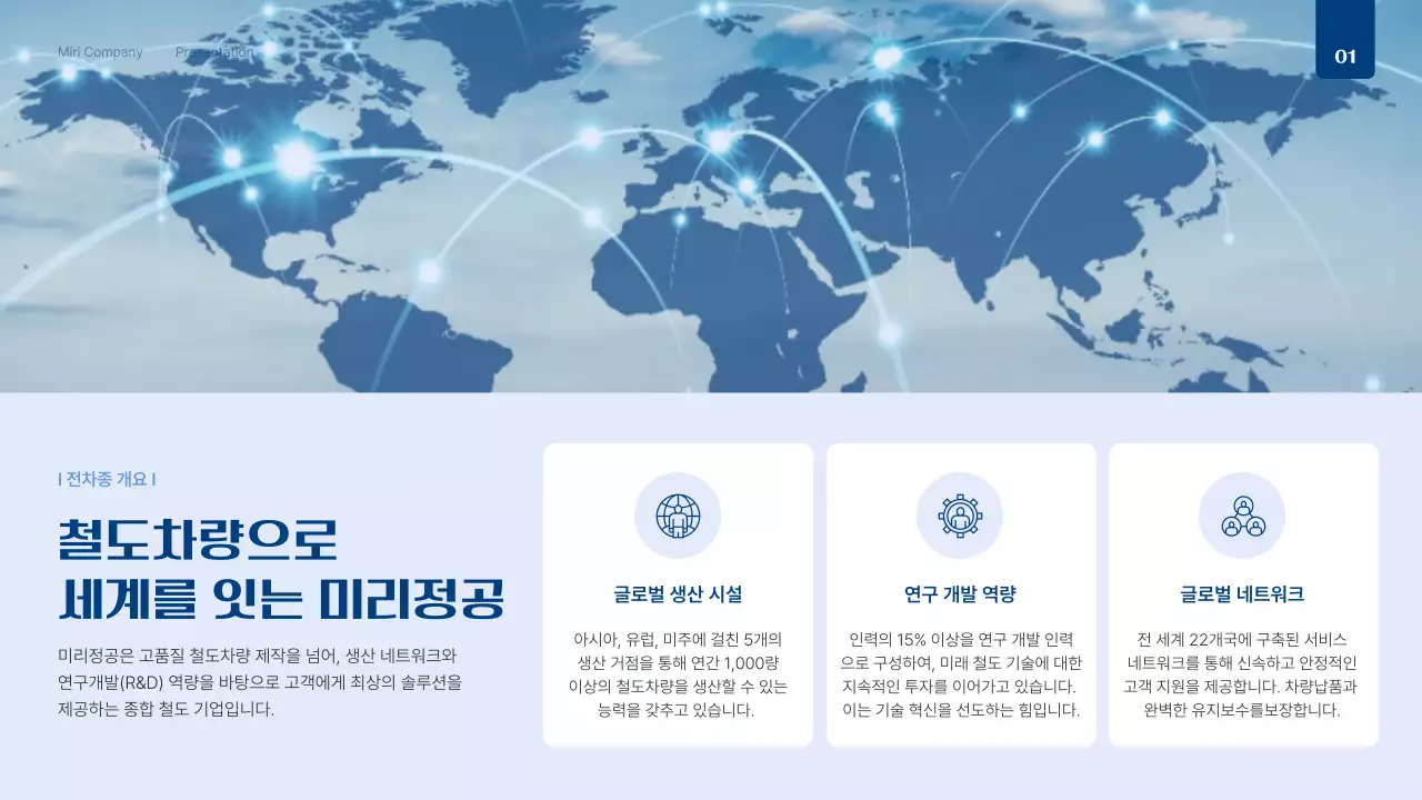 흰색 모던 철도 보고서