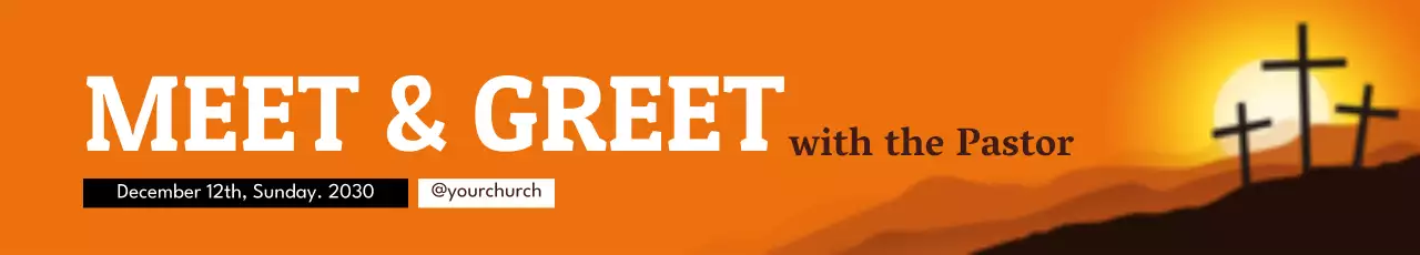 Faixa de anúncio de oração tradicional laranja