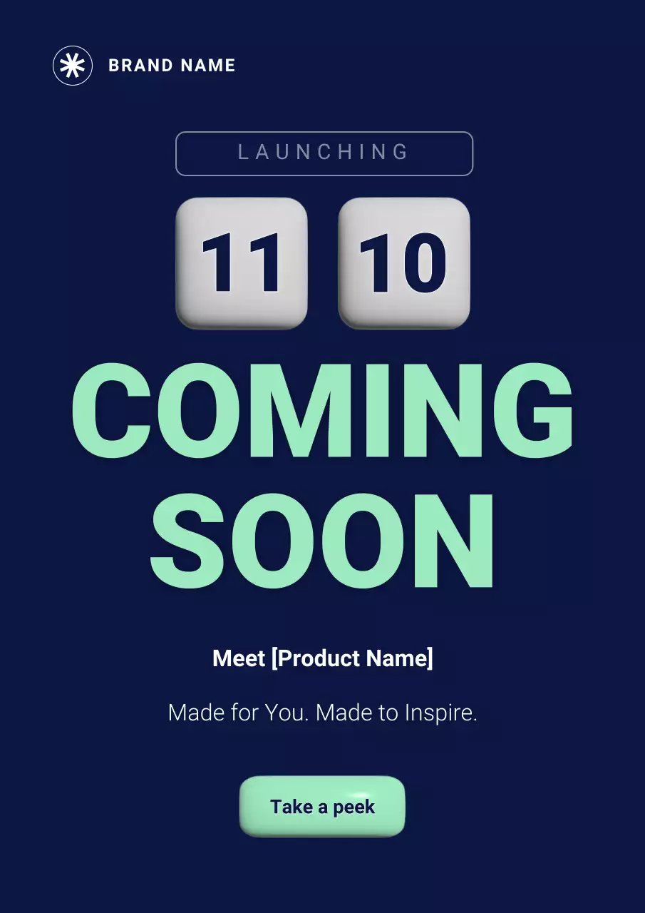 Navy Modern Product Launching Announcement