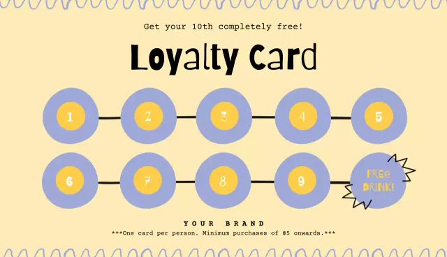 Promosi Kartu Loyalitas Playful Kuning