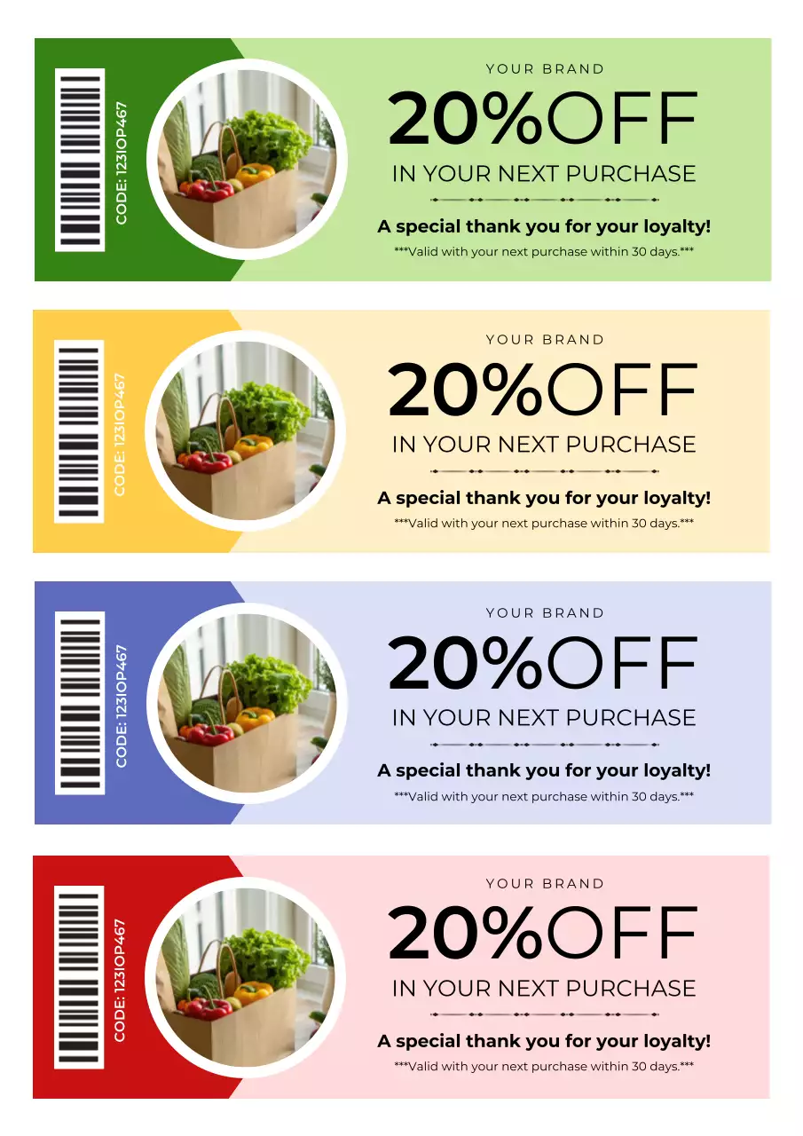 Colorful Modern Coupon Discount Promotion