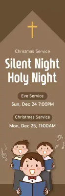 Banner tradicional marrom para eventos de Natal