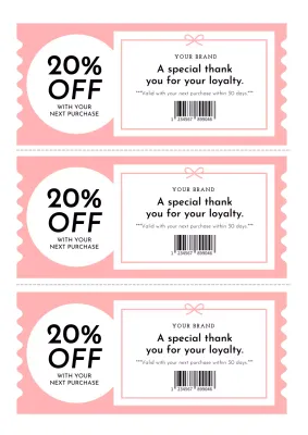 Pink Elegant Discount Promotion Coupon