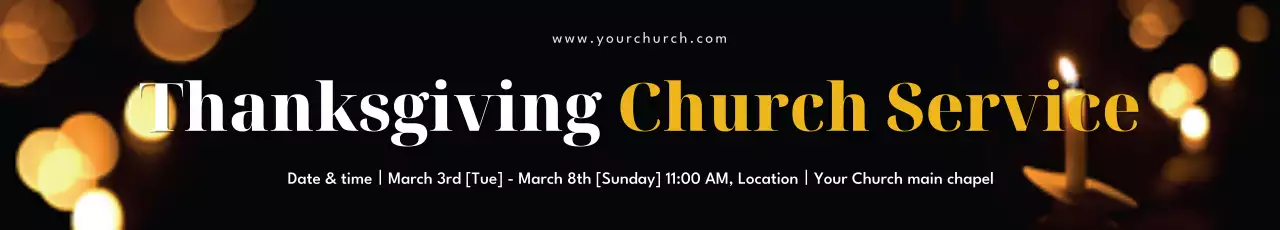 anúncio elegante de igreja preta