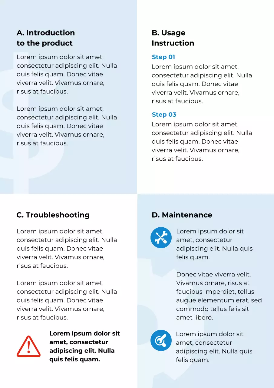 Blue Modern User Manual Guide