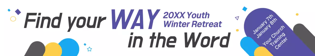 Banner de anúncio do evento Purple Modern Youth