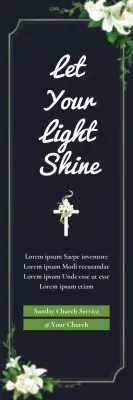 Banner de convite religioso elegante preto