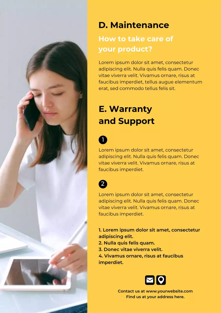 Yellow Modern User Manual Guide