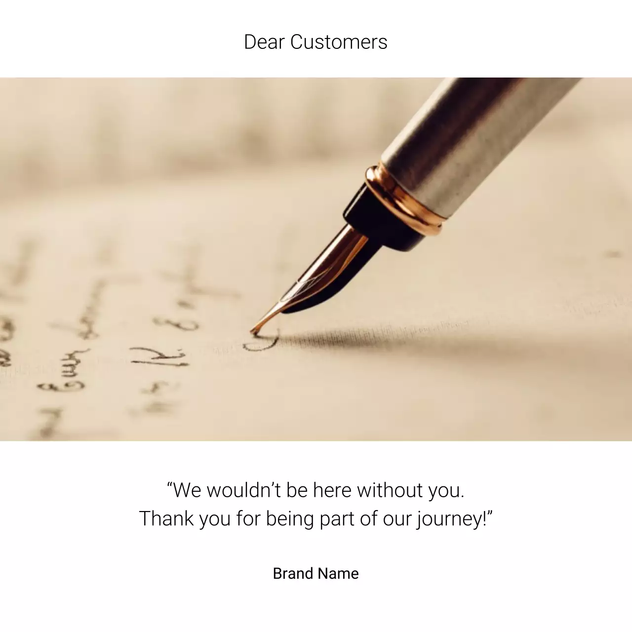 White Classic Thank You Card