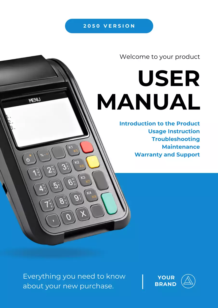 Blue Modern User Manual Guide