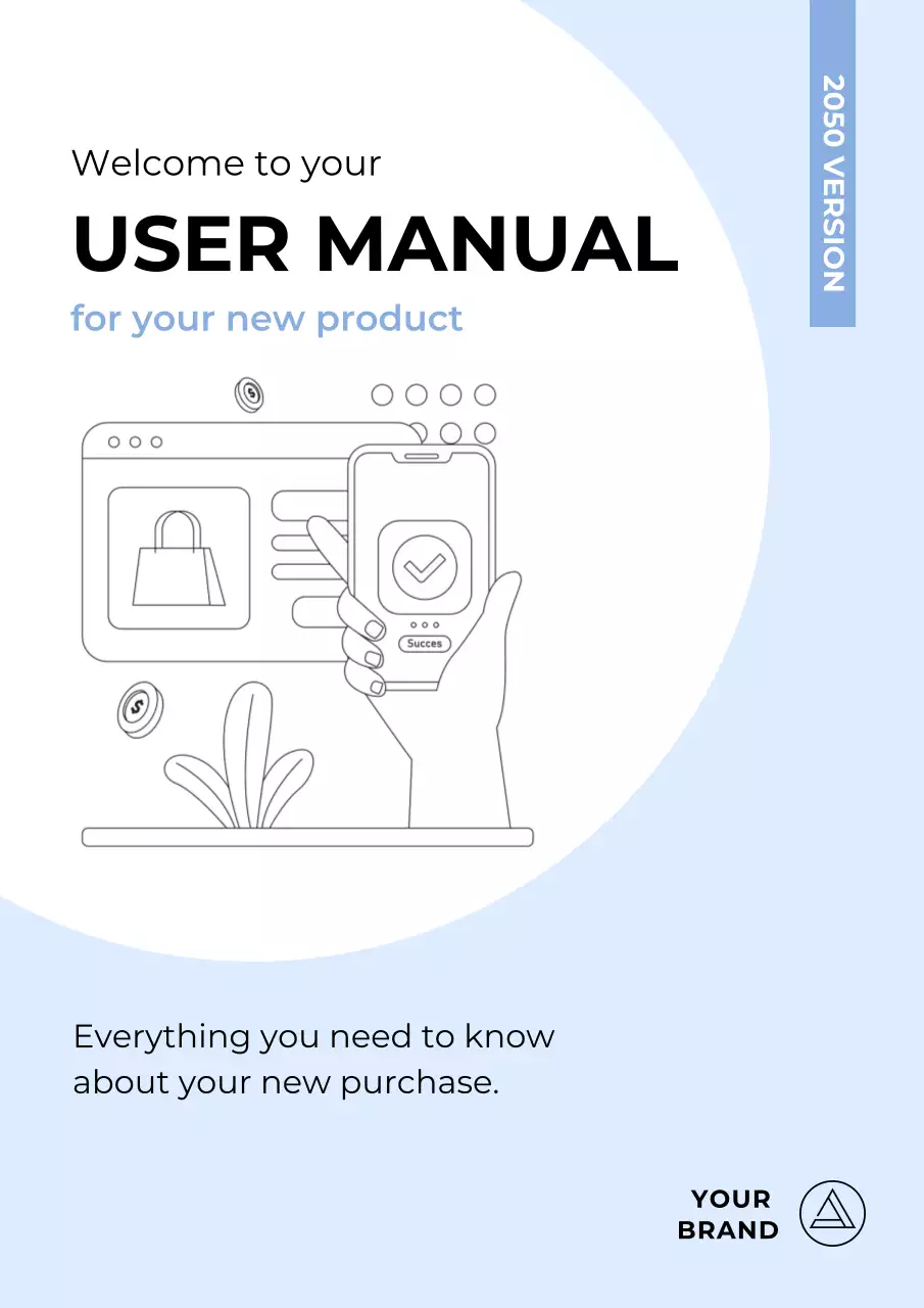 Blue Modern Product Manual Guide