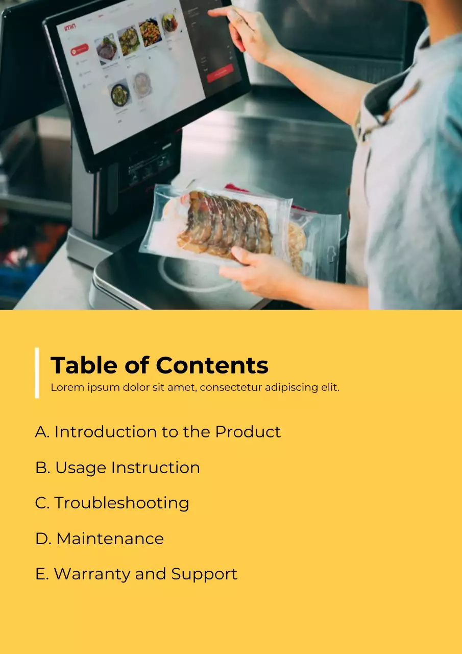 Yellow Modern User Manual Guide