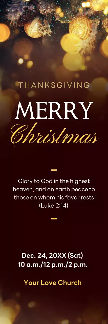 Banner de convite de Natal dourado e elegante