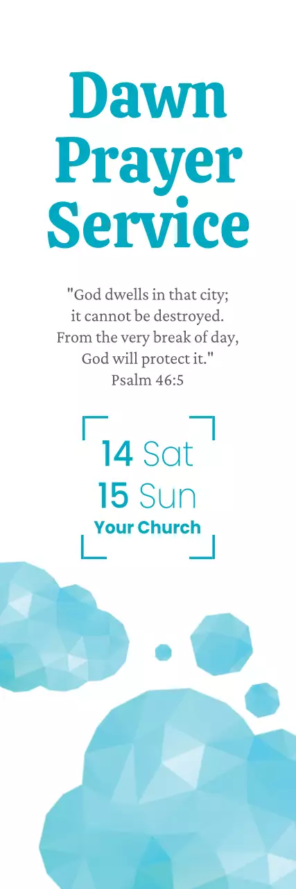 Faixa de anúncio de oração mínima azul-petróleo