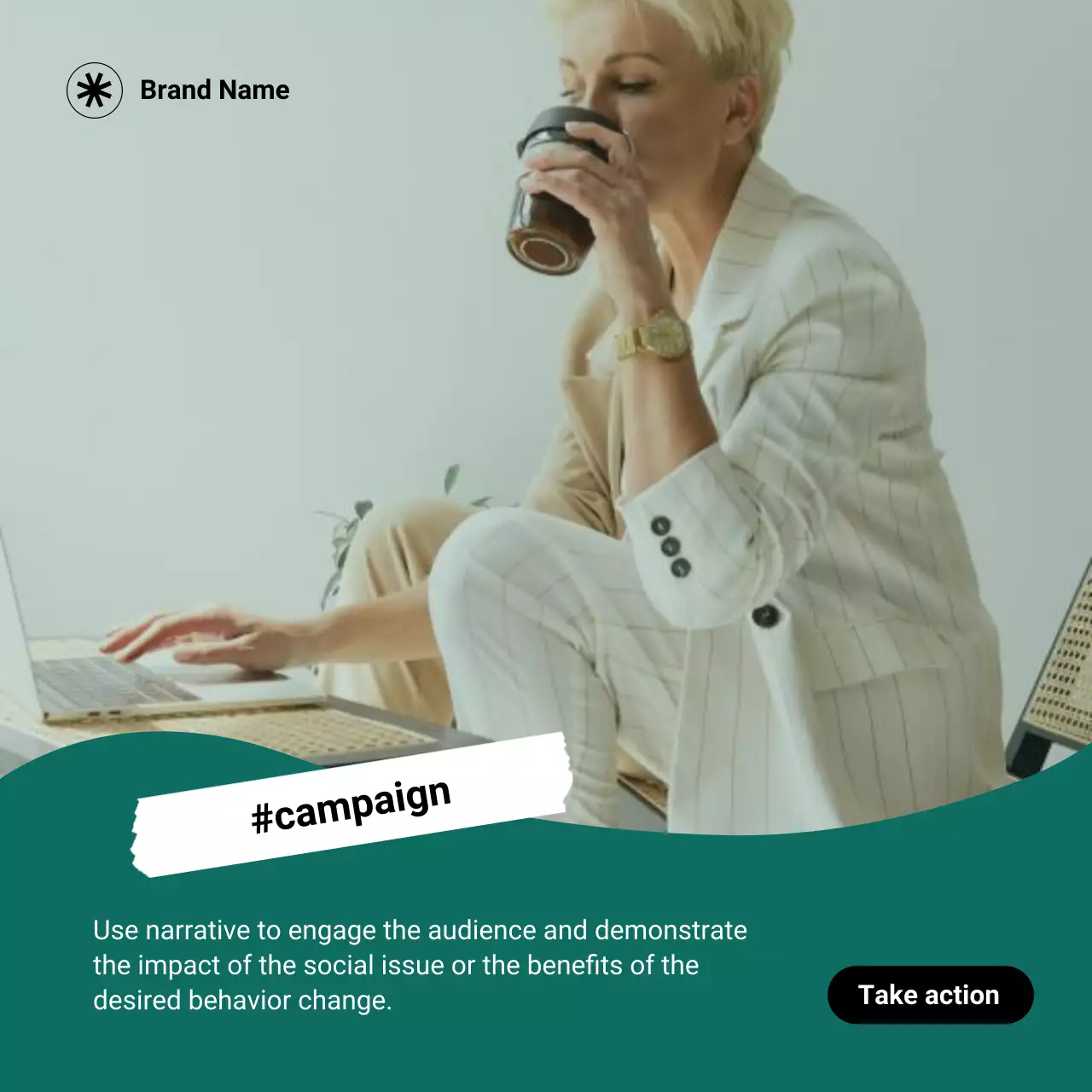 Green Modern Social Campaign Advertisement