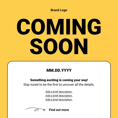 Yellow and Black Minimal Reveal Campaign