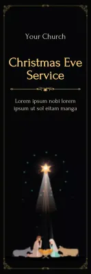 Banner de convite tradicional de Natal preto