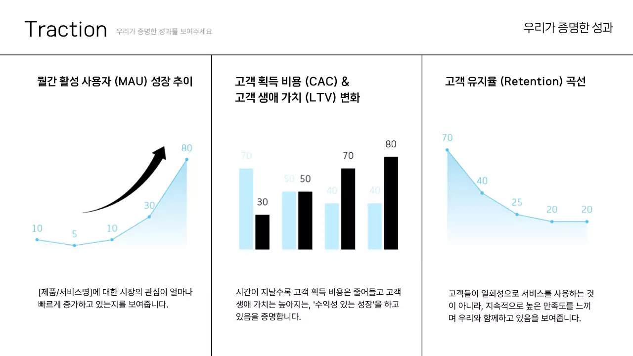 하늘색 깔끔 투자 문서 IR