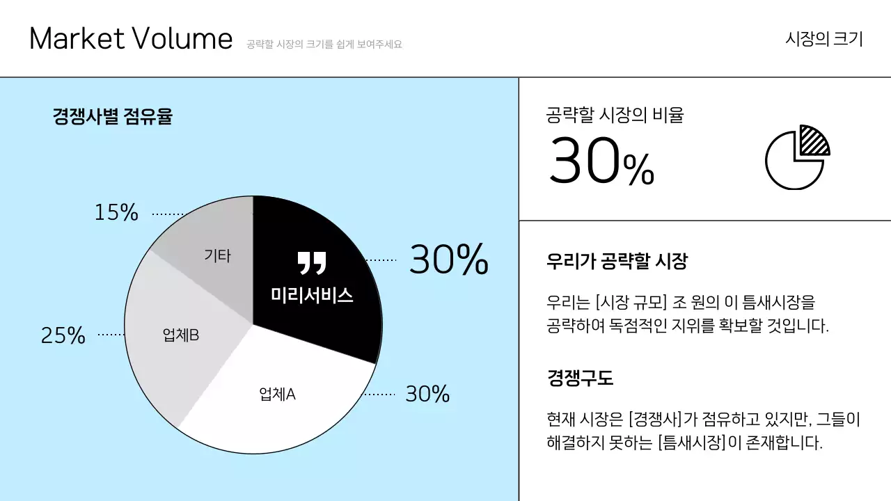 하늘색 깔끔 투자 문서 IR