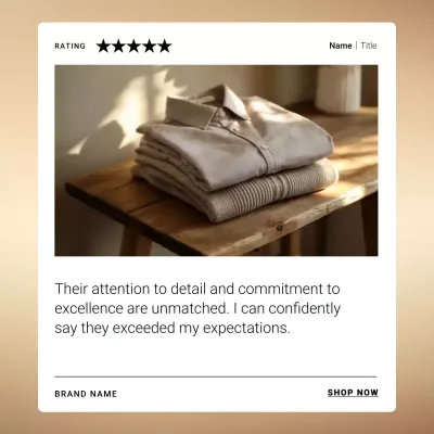 Gold Minimal Testimonial Post