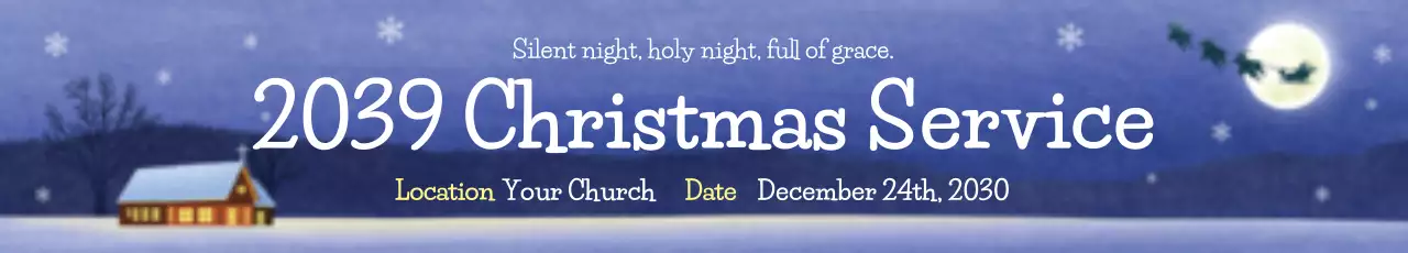 Banner de anúncio de Natal tradicional azul