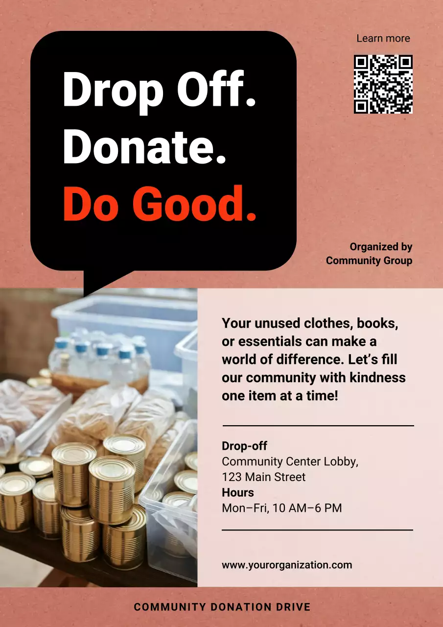 Orange Vintage Donation Announcement